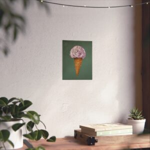 Black Raspberry Marble Ice Cream Cone