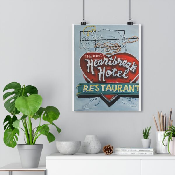 Heartbreak Hotel vintage neon sign Giclée Art Print - Image 3