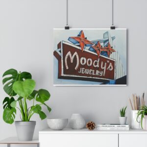 Moody's vintage neon sign Giclée Art Print