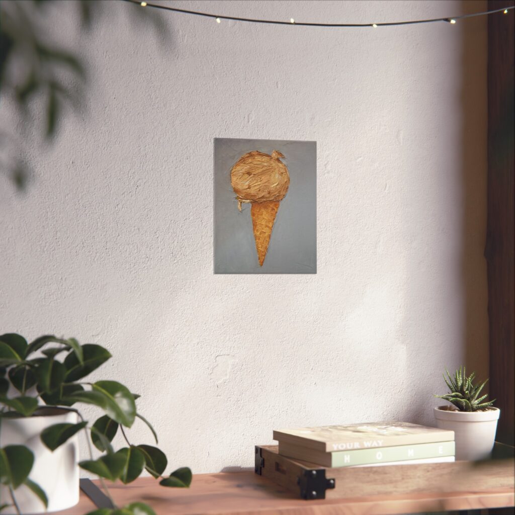 Maple Nut Ice Cream Cone
