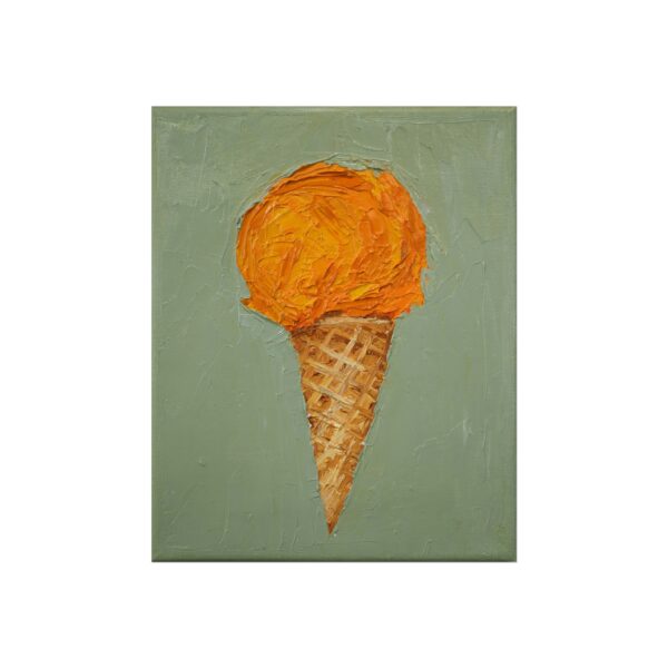 Orange Sherbert Ice Cream Cone - Image 2