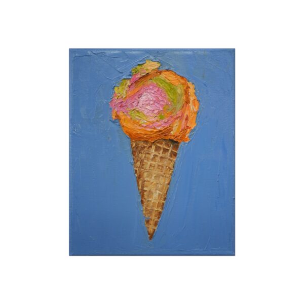 Rainbow Sherbert Ice Cream Cone - Image 2