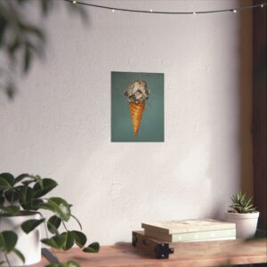 Marble Fudge Ice Cream Cone