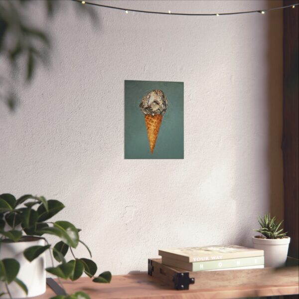Marble Fudge Ice Cream Cone