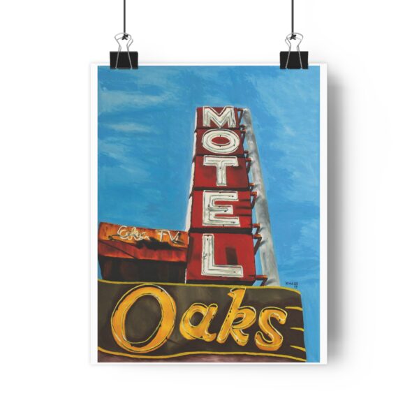 Oaks Motel vintage neon sign Giclée Art Print - Image 4