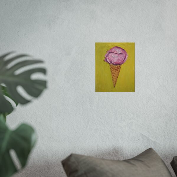 Raspberry Sherbert Ice Cream Cone - Image 3