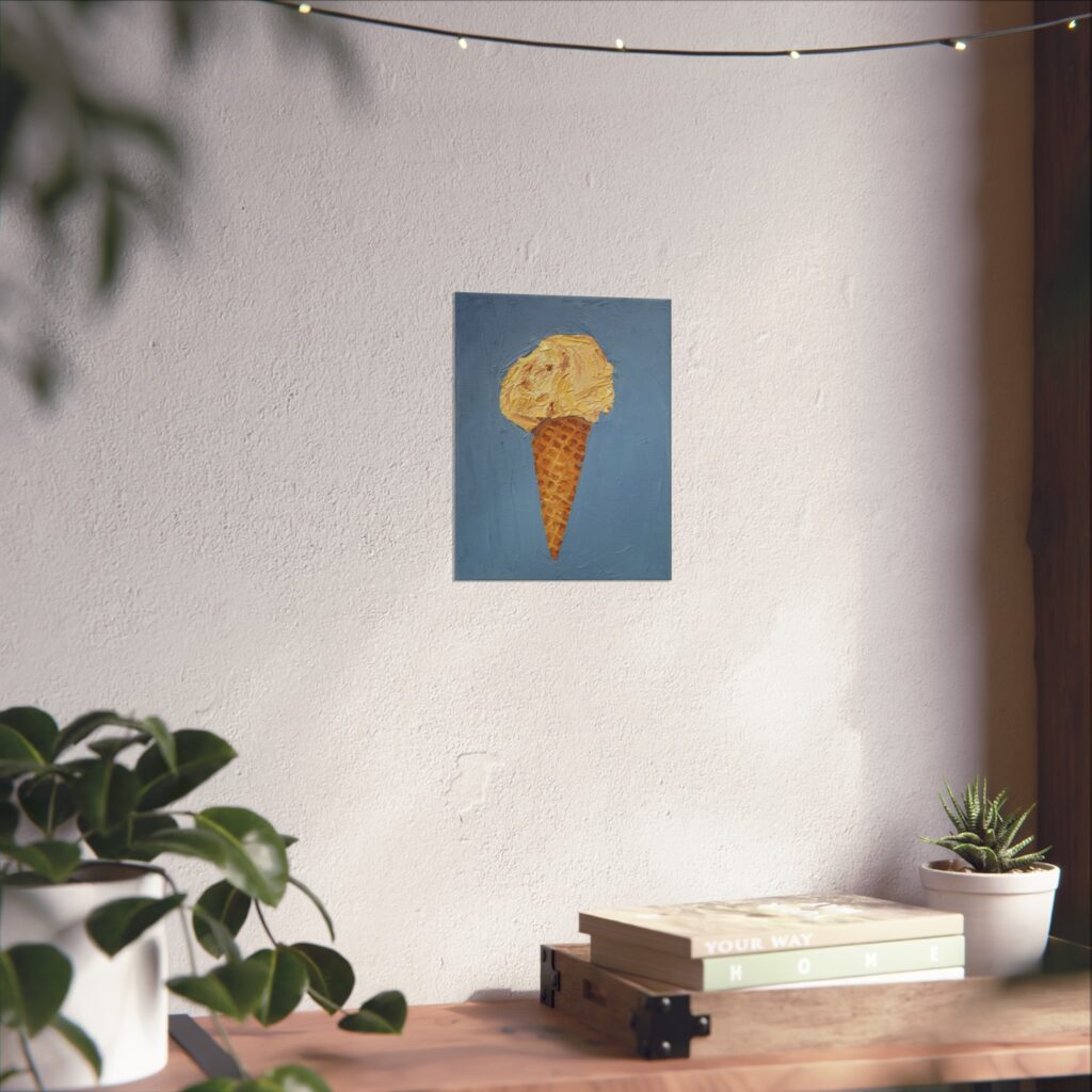 Coconut Ice Cream Cone