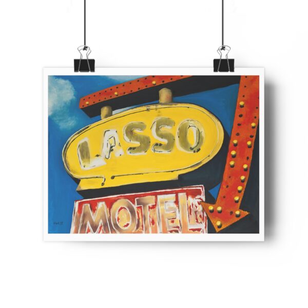 Lasso Motel vintage neon sign Giclée Art Print - Image 2