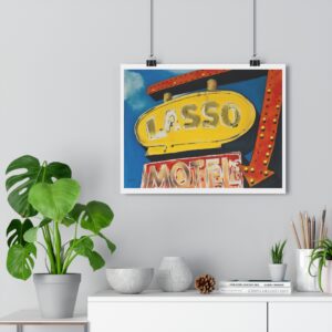 Lasso Motel vintage neon sign Giclée Art Print