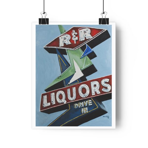 R&R Liquors vintage neon sign Giclée Art Print - Image 2