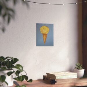 Mango Ice Cream Cone