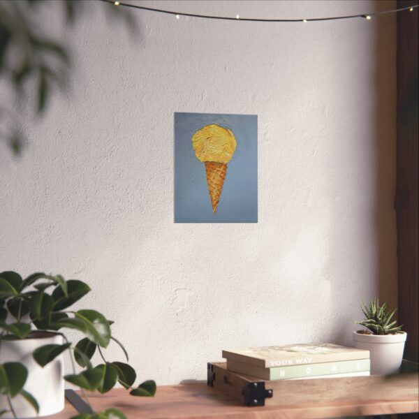 Mango Ice Cream Cone