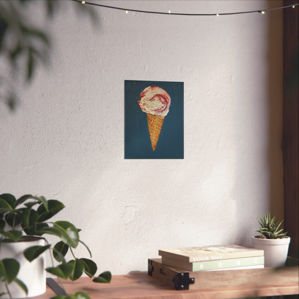 Strawberry Cheesecake Ice Cream Cone