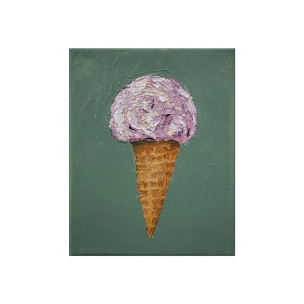 Black Raspberry Marble Ice Cream Cone - Image 2