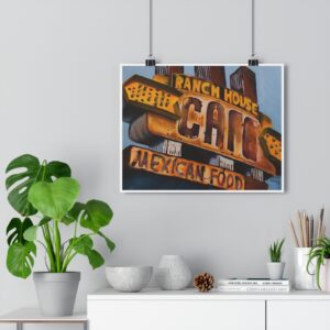 Ranch House Cafe vintage neon sign Giclée Art Print