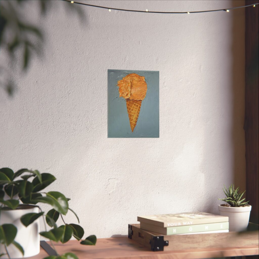 Thai Tea Ice Cream Cone