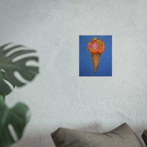 Rainbow Sherbert Ice Cream Cone - Image 3