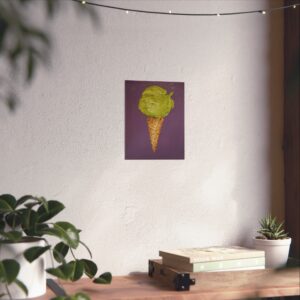 Lime Ice Cream Cone